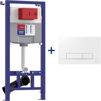 Сет: Инсталляция LEMARK PENEDA EXPERT для унитазов с кнопкой смыва BIT белый глянец